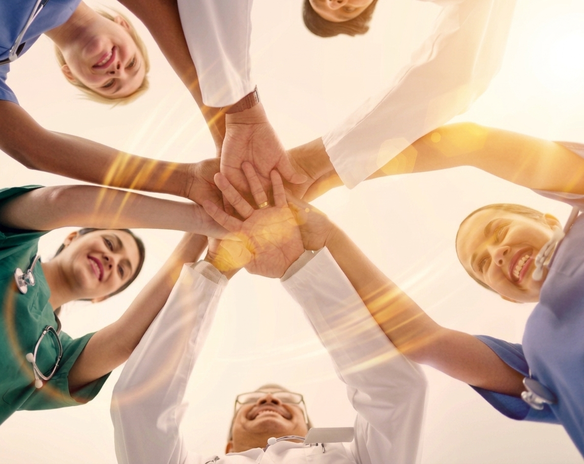Diverse South African healthcare team